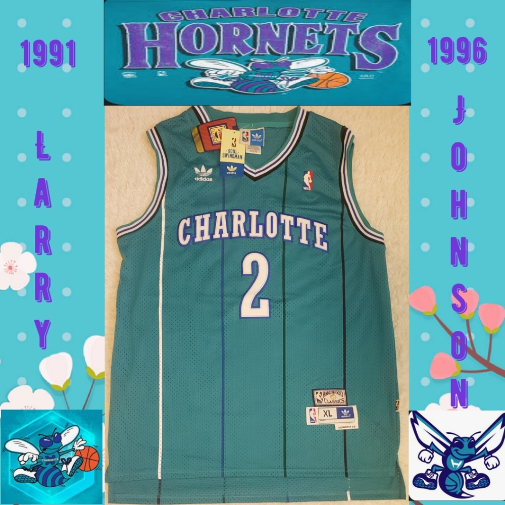 Larry Johnson Charlotte Hornets Throwback Jersey
